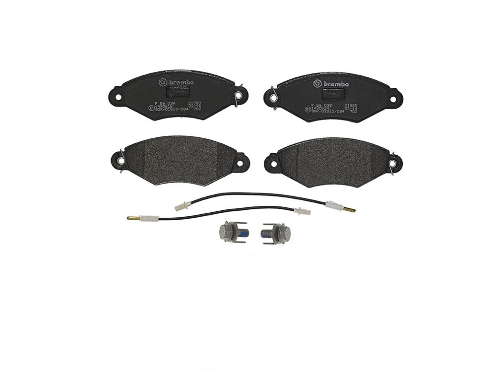 BREMBO Brake pad set RENAULT,NISSAN P 56 038 4106000Q0A,4106000QAF,4106000QAG 4106000QAK,7701205512,7701205513,7701205995,7701205996,7701206811