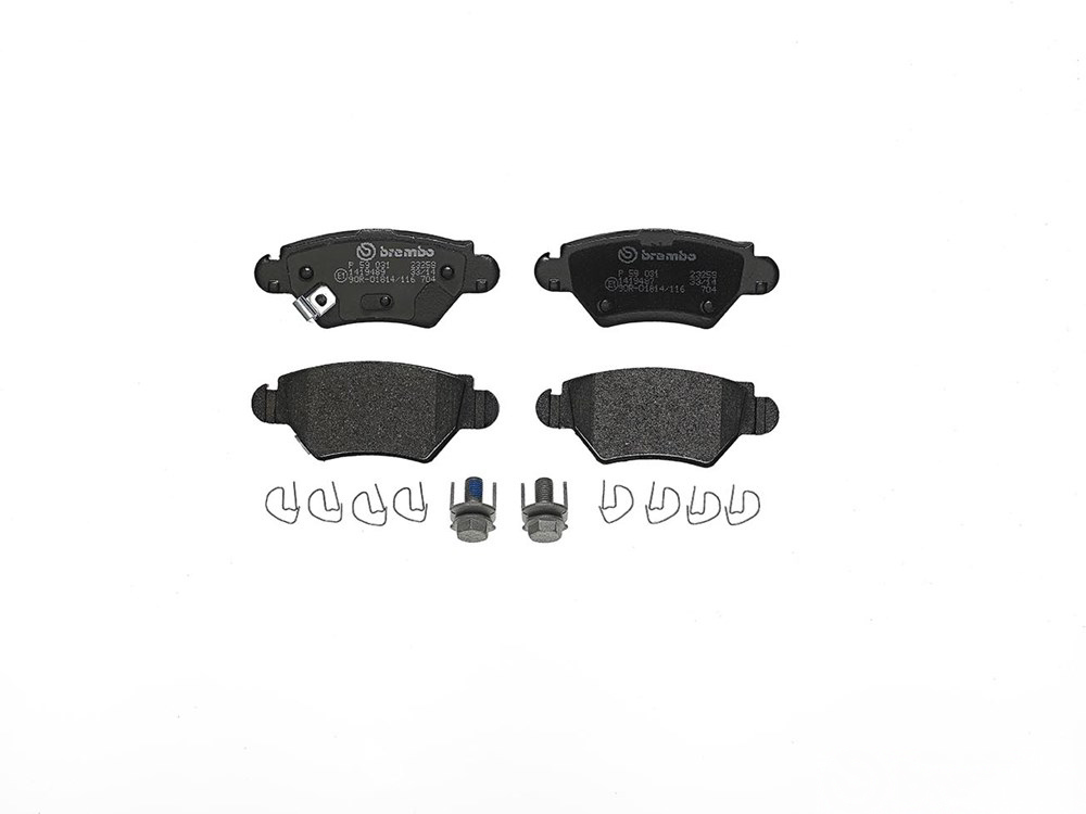 BREMBO Brake pad set OPEL,CHEVROLET,VAUXHALL P 59 031 8661D1461,9195685,9198598 9195147,09117717,09195685,09198598,1605025,1605037,1605039,1605040