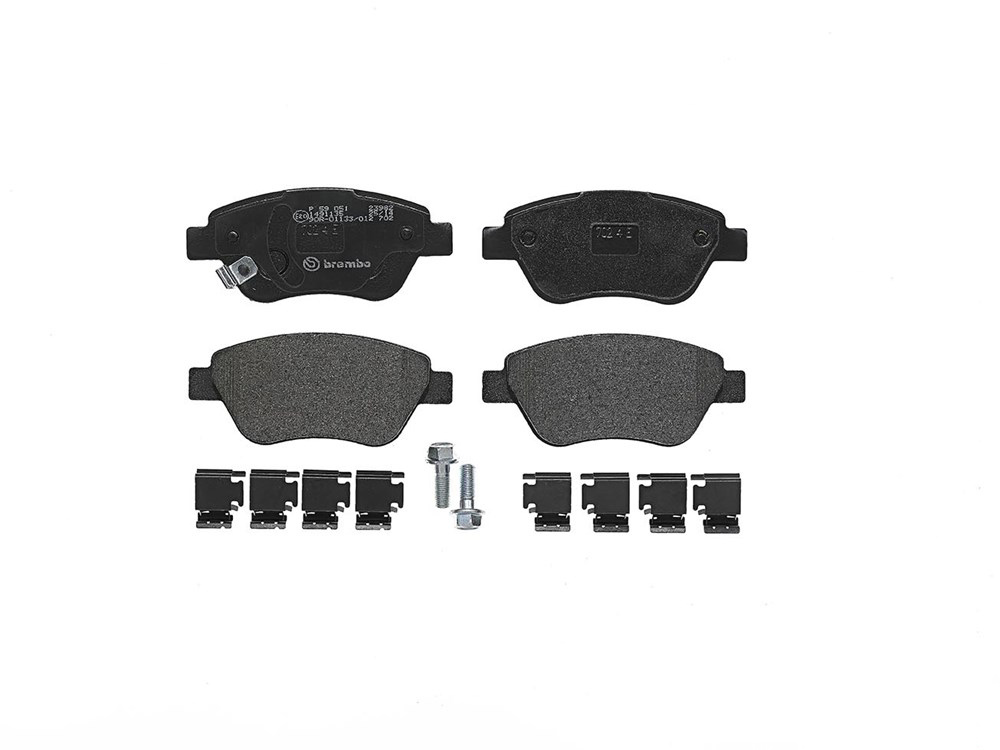 BREMBO Brake pad set OPEL,FIAT,GERMAN E-CARS P 59 051 93189815,93191698,1605258 1605353,1605357,1605359,1680880580,93167073,93169174,93169254,93191697