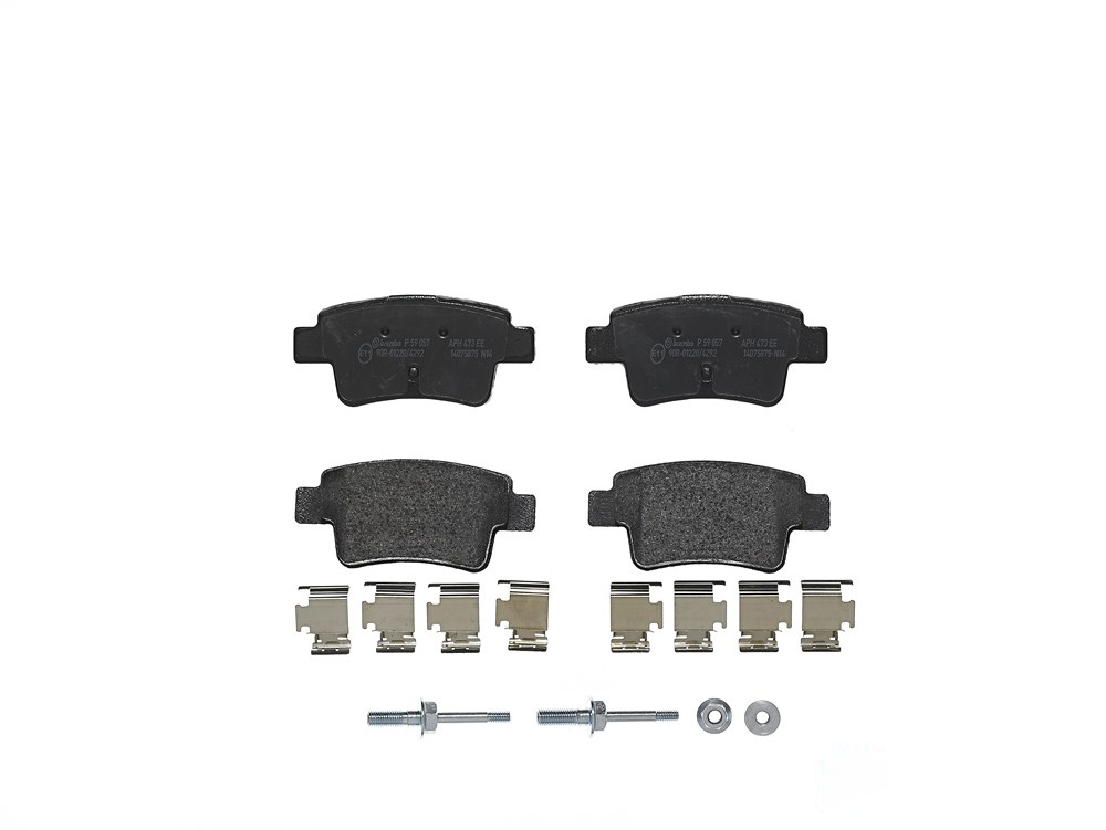BREMBO Brake pad set PRIME LINE excl. wear warning contact P 59 057 Brake pads,Brake pad set, disc brake OPEL,VAUXHALL,Corsa D Schrägheck (S07)
