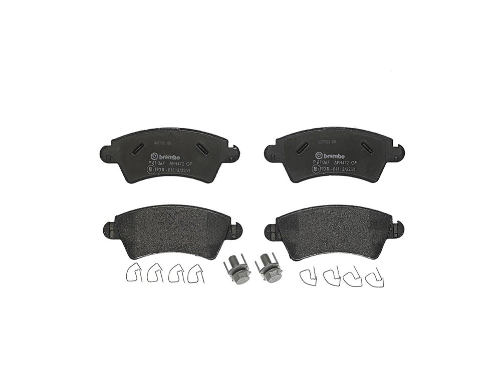 BREMBO Brake pad set PRIME LINE excl. wear warning contact P 61 067 Brake pads,Brake pad set, disc brake PEUGEOT,CITROËN,206 Schrägheck (2A/C)