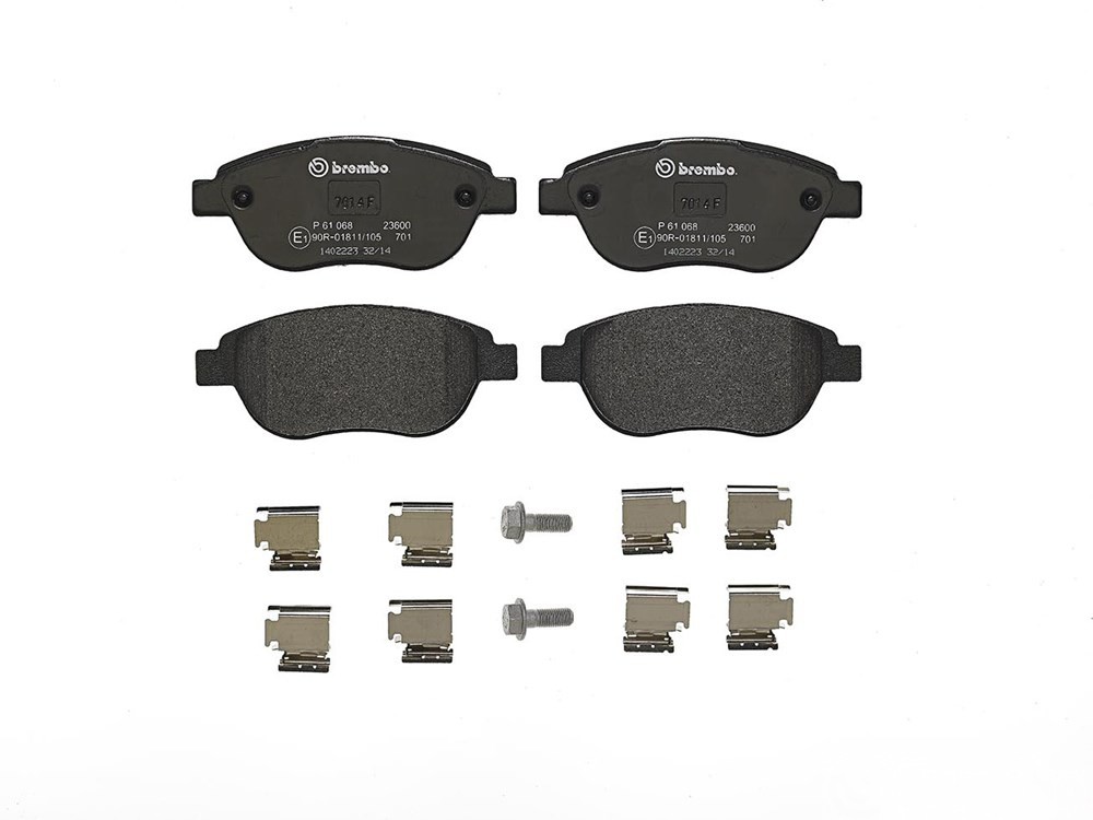 BREMBO Brake pad set PEUGEOT,CITROËN P 61 068 8749D1541,1611140980,1611838880 1617256680,1619790480,425222,425235,425250,425252,425253,425331,425339