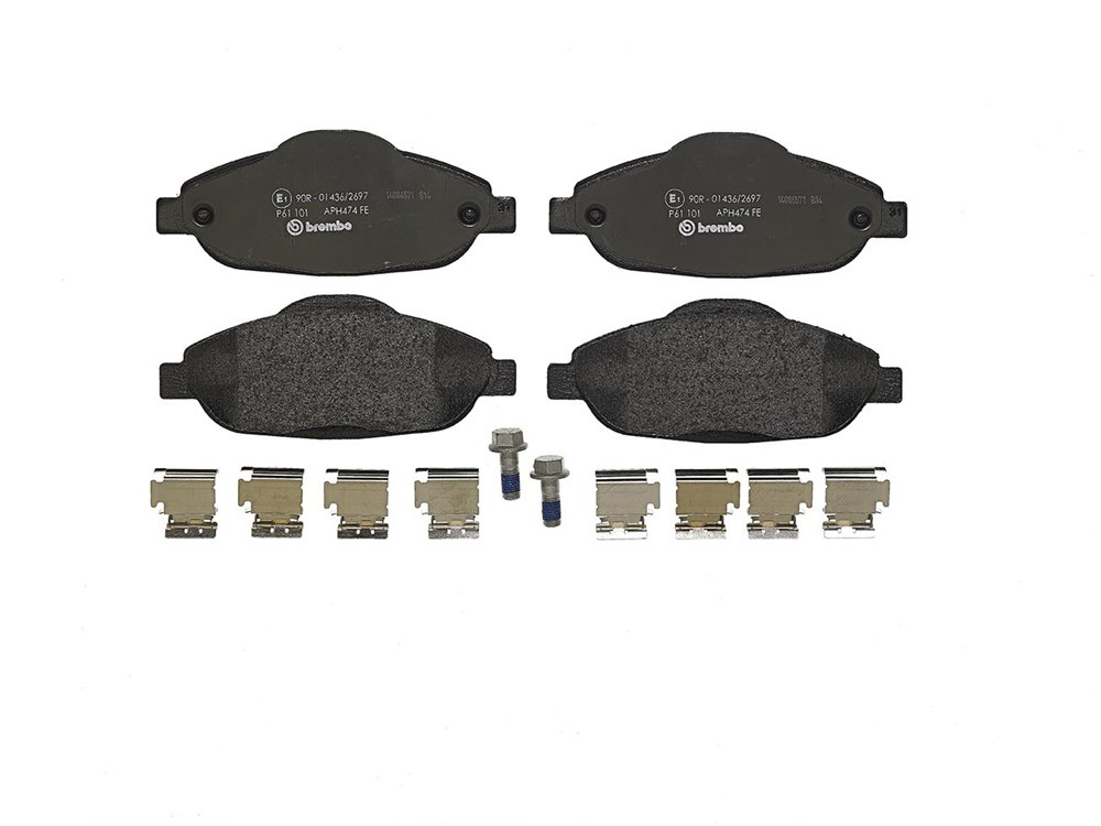 BREMBO Brake pad set PRIME LINE excl. wear warning contact P 61 101 Brake pads,Brake pad set, disc brake PEUGEOT,308 SW I (4E_, 4H_),308 CC (4B_)