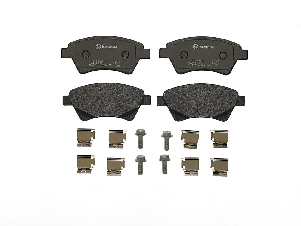BREMBO Brake pad set PRIME LINE excl. wear warning contact P 68 034 Brake pads,Brake pad set, disc brake RENAULT,SCÉNIC II (JM0/1_),KANGOO (KC0/1_)