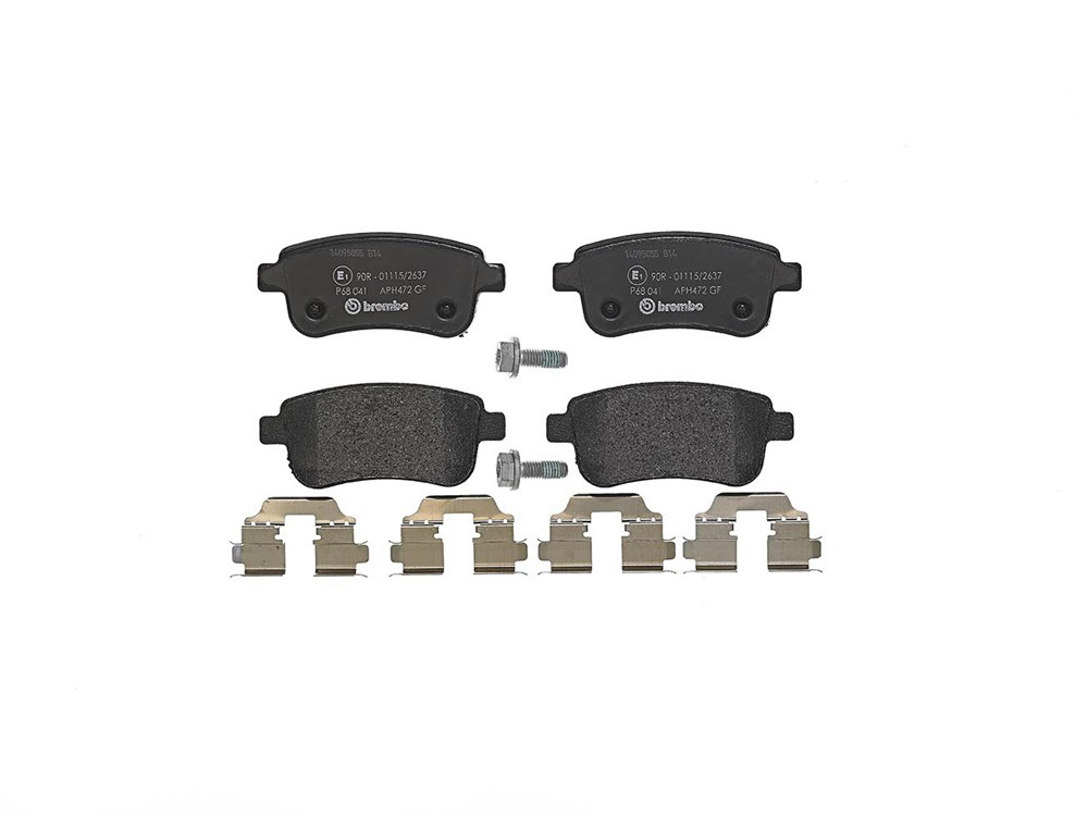 BREMBO Brake pad set PRIME LINE excl. wear warning contact P 68 041 Brake pads,Brake pad set, disc brake RENAULT,MEGANE III Grandtour (KZ0/1)