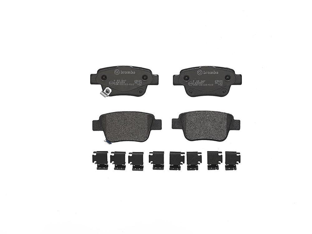 BREMBO Brake pad set PRIME LINE with acoustic wear warning P 83 047 Brake pads,Brake pad set, disc brake TOYOTA,AVENSIS Kombi (T25)