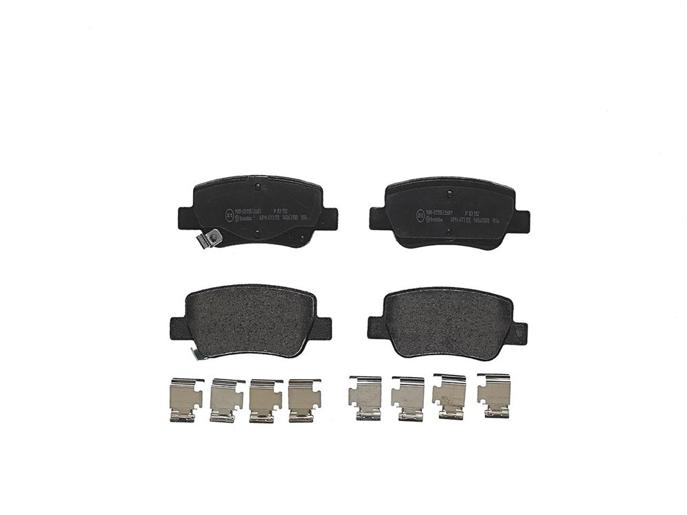 BREMBO Brake pad set PRIME LINE with acoustic wear warning P 83 112 Brake pads,Brake pad set, disc brake TOYOTA,AVENSIS Station Wagon (ZRT27, ADT27)