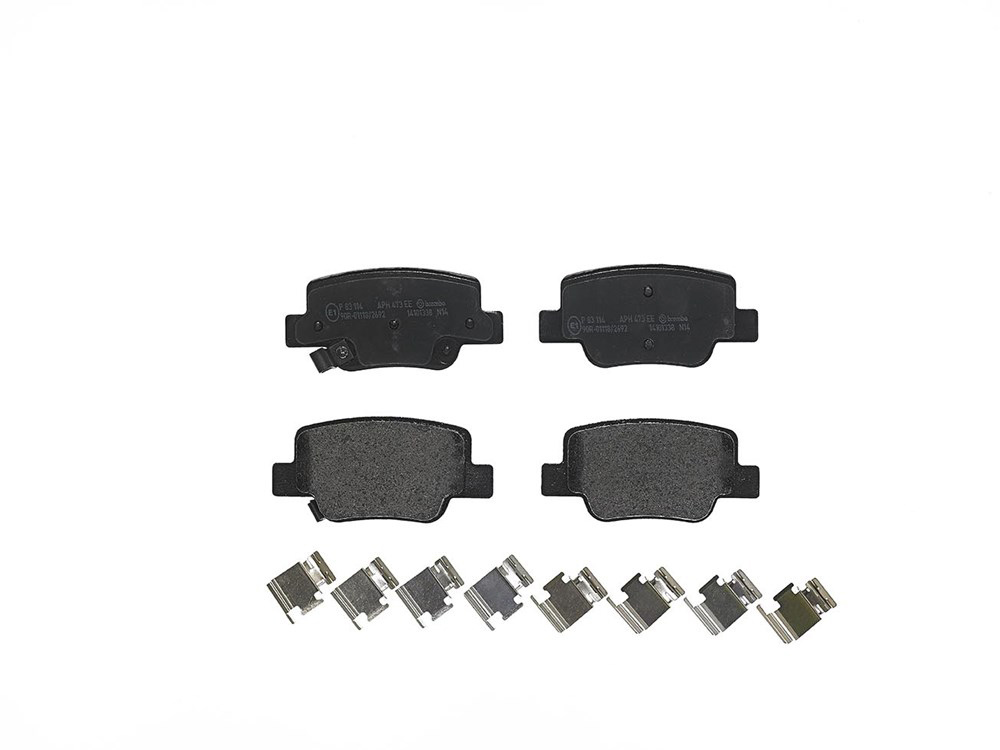 BREMBO Brake pad set PRIME LINE with acoustic wear warning P 83 114 Brake pads,Brake pad set, disc brake TOYOTA,Verso (_R2_)