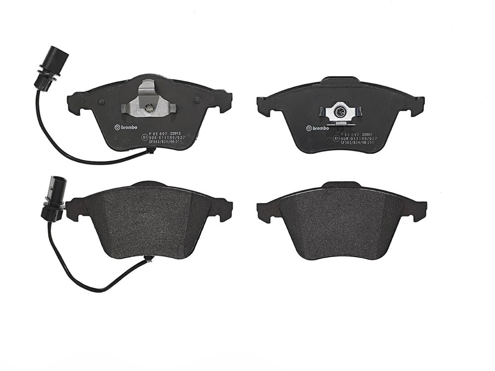 BREMBO Brake pad set PRIME LINE incl. wear warning contact P 85 097 Brake pads,Brake pad set, disc brake AUDI,A6 Avant (4F5, C6),A4 Avant (8ED, B7)