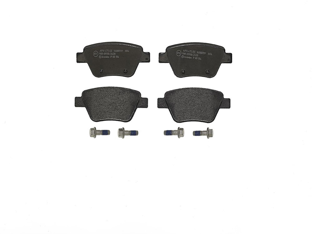 BREMBO Brake pad set PRIME LINE excl. wear warning contact P 85 114 Brake pads,Brake pad set, disc brake VW,AUDI,SKODA,TOURAN (1T1, 1T2),GOLF VI (5K1)