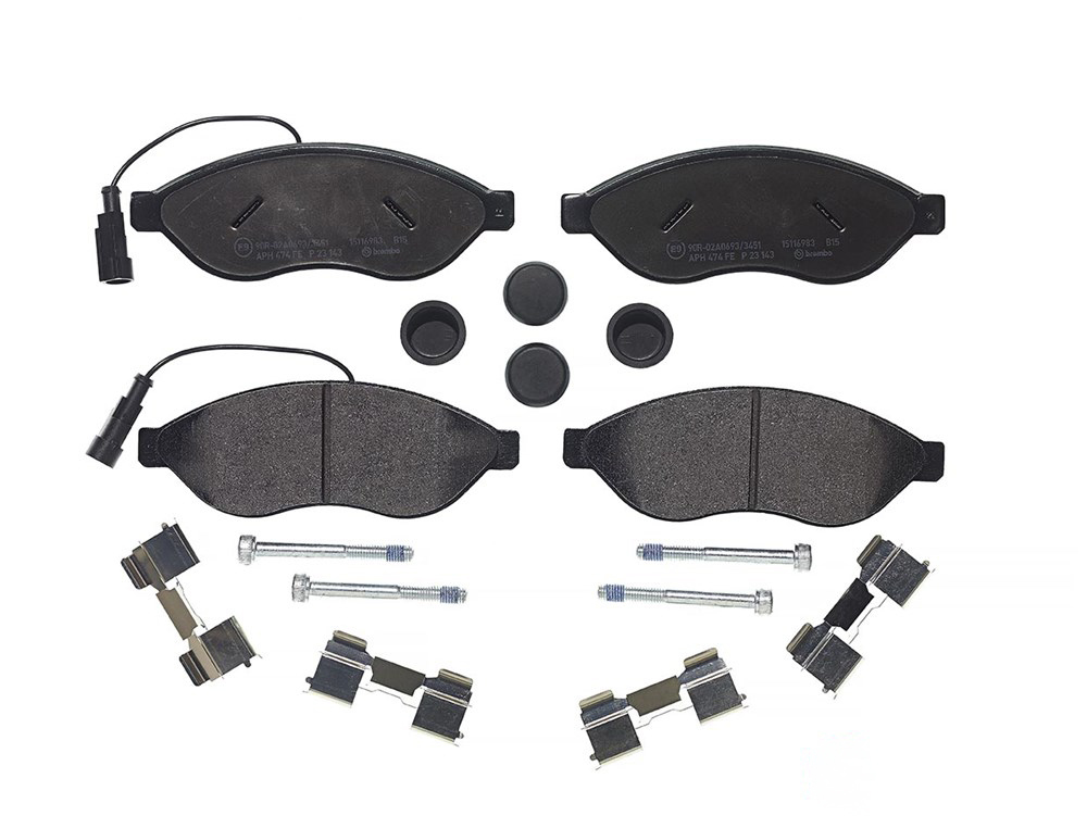BREMBO Brake pad set OPEL,FIAT,PEUGEOT P 23 143 1611457380,1612433880,1617273980 1623842380,1647863880,425355,425356,425461,E172301,71770026,77364014