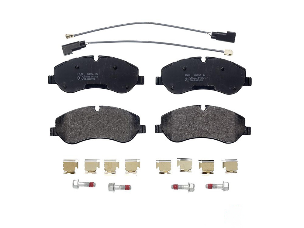 BREMBO Brake pad set PRIME LINE incl. wear warning contact P 24 152 Brake pads,Brake pad set, disc brake FORD,Transit Mk6 Kasten (V347, V348, FA)