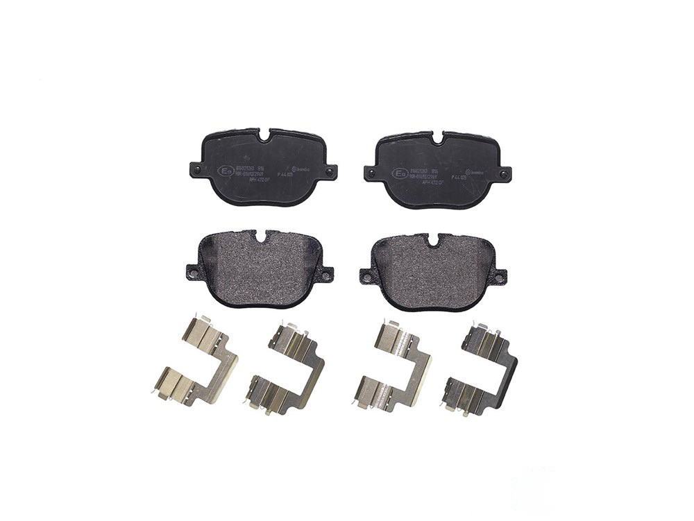 BREMBO Brake pad set PRIME LINE prepared for wear indicator P 44 025 Brake pads,Brake pad set, disc brake LAND ROVER,Range Rover Sport (L320)