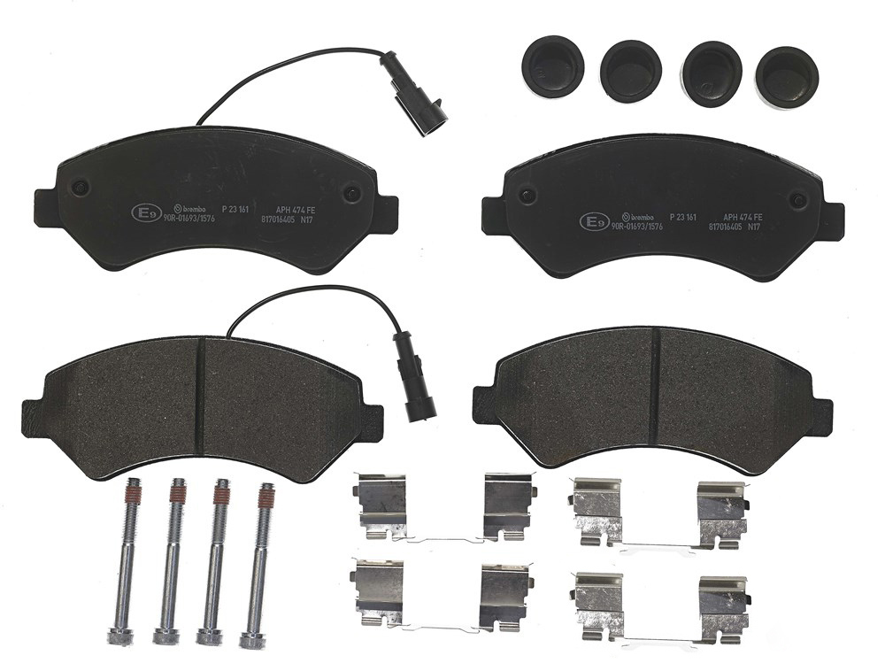 BREMBO Brake pad set OPEL,FIAT,PEUGEOT P 23 161 77367093,00K68230105AA,00K68230105AB 00K68230105AC,00K68289462AA,00K68294494AA,68230105AA,68230105AB