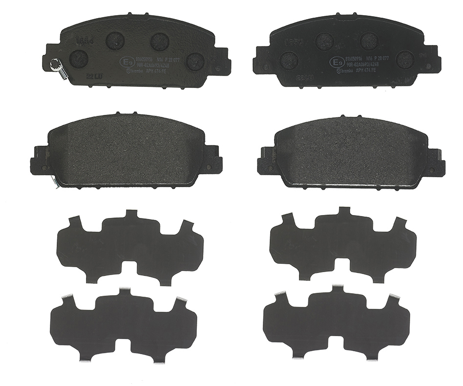 BREMBO Brake pad set HONDA P 28 077 45022T2GA00,45022T2GA01,45022T2MT00 45022T2MT01,45022T3VA00,45022T3VA01,45022T3VA02,45022T3ZA01,45022T4NH01