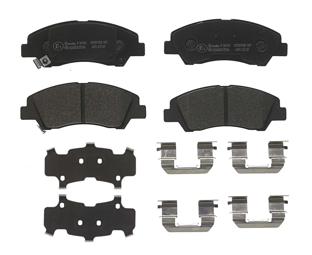 BREMBO Brake pad set PRIME LINE with acoustic wear warning P 30 076 Brake pads,Brake pad set, disc brake HYUNDAI,i10 (IA),i10 III (AC3, AI3)