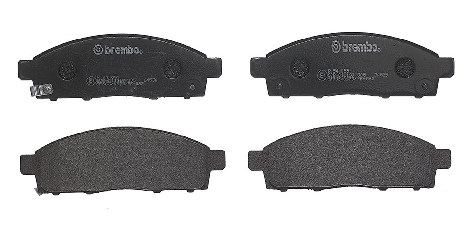 BREMBO Brake pad set PRIME LINE with acoustic wear warning P 54 055 Brake pads,Brake pad set, disc brake FIAT,MITSUBISHI,Fullback Pickup (502, 503)