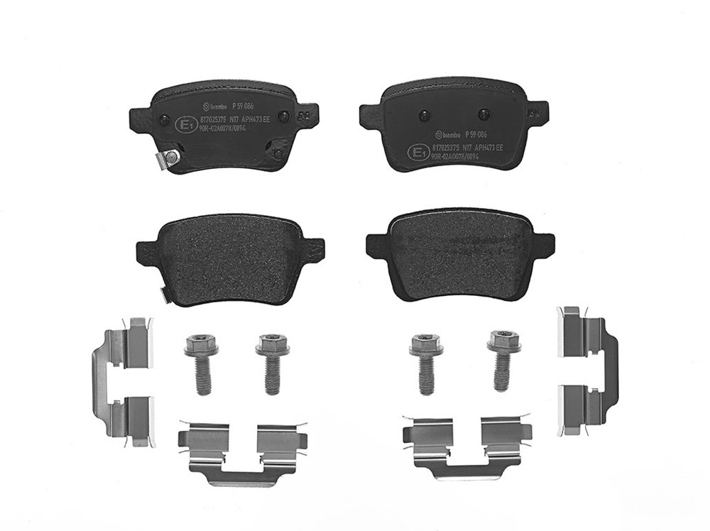BREMBO Brake pad set PRIME LINE with acoustic wear warning P 59 086 Brake pads,Brake pad set, disc brake OPEL,VAUXHALL,Corsa E Schrägheck (X15)