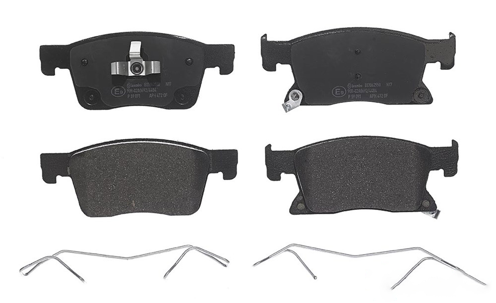 BREMBO Brake pad set PRIME LINE with acoustic wear warning P 59 091 Brake pads,Brake pad set, disc brake OPEL,CHEVROLET,VAUXHALL