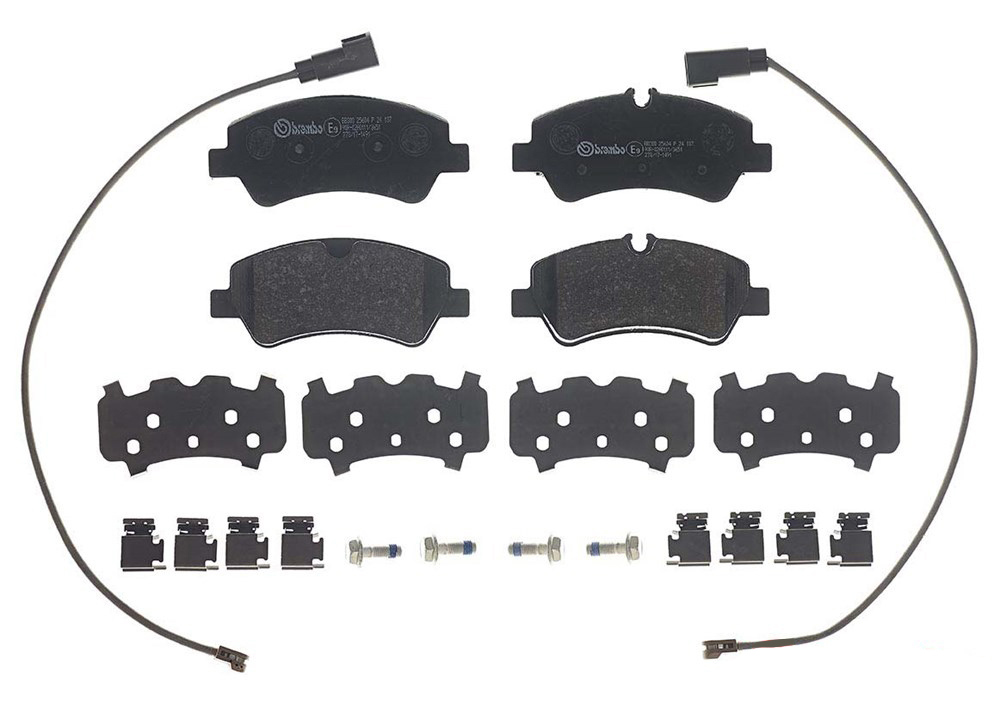 BREMBO Brake pad set PRIME LINE incl. wear warning contact P 24 187 Brake pads,Brake pad set, disc brake FORD,Transit Mk6 Kasten (V347, V348, FA)