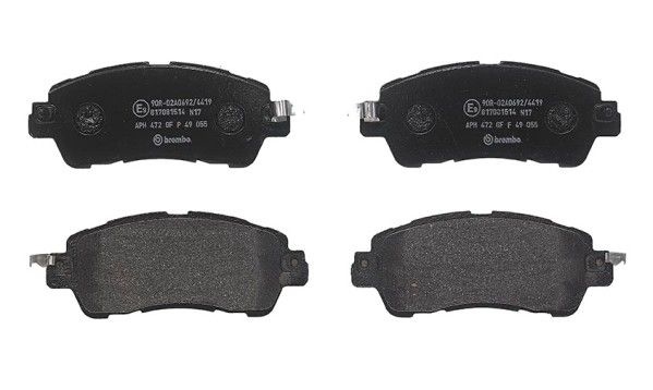 BREMBO Brake pad set PRIME LINE with acoustic wear warning P 49 055 Brake pads,Brake pad set, disc brake TOYOTA,MAZDA,NISSAN,Yaris R / iA (DL2S_)