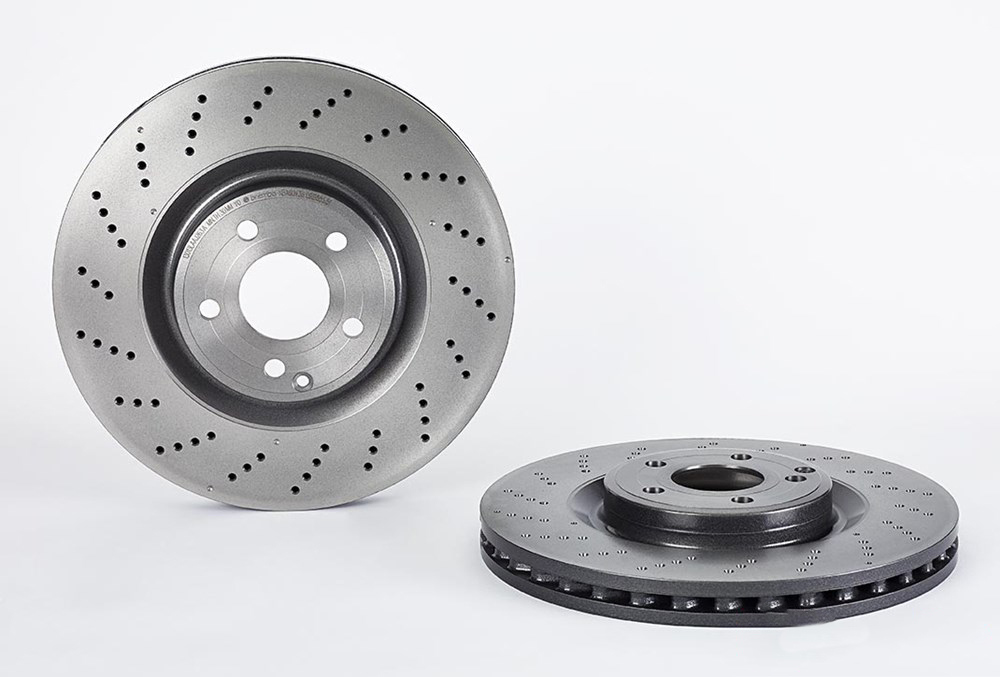 BREMBO Brake disc perforated/vented 09.B855.51 Brake rotor,Brake discs MERCEDES-BENZ,CLS (C218),CLS Shooting Brake (X218)