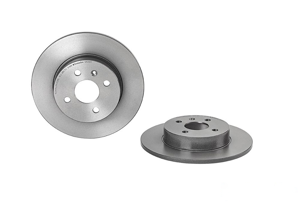 BREMBO Brake disc solid 08.9826.11 Brake rotor,Brake discs OPEL,VAUXHALL,Corsa C Schrägheck (X01),Meriva A (X03),Astra H TwinTop (A04)