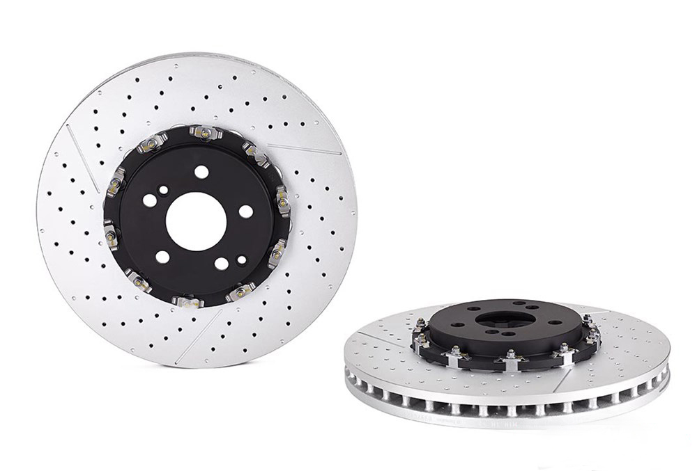 BREMBO Brake disc slotted/perforated 09.9764.23 Brake rotor,Brake discs MERCEDES-BENZ,E-Klasse Limousine (W211),C-Klasse Limousine (W204)
