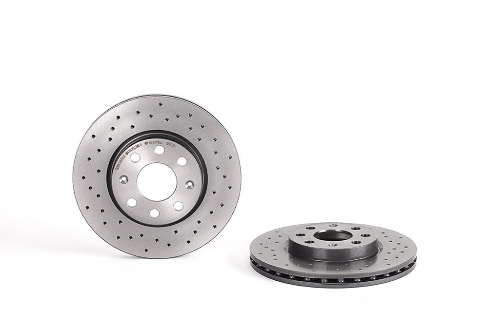 BREMBO Brake disc perforated/vented 09.5843.3X Brake rotor,Brake discs OPEL,FIAT,VAUXHALL,Corsa D Schrägheck (S07),Corsa E Schrägheck (X15),Adam (M13)