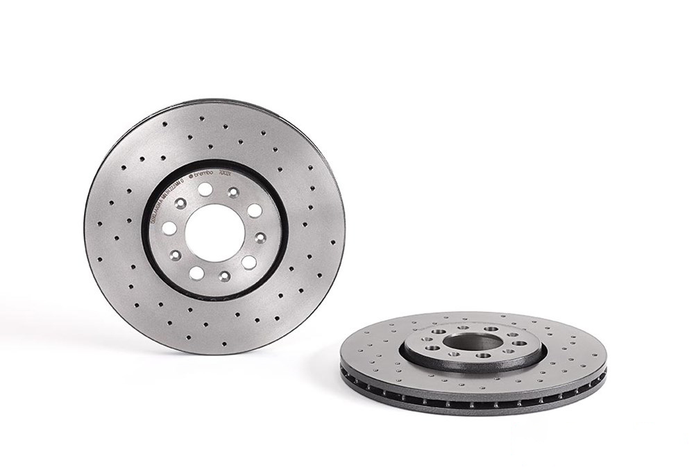 Disques De Frein Avant Brembo Xtra - Lot De 2, Peinture UV, Diamètre 258mm (High Carbon)