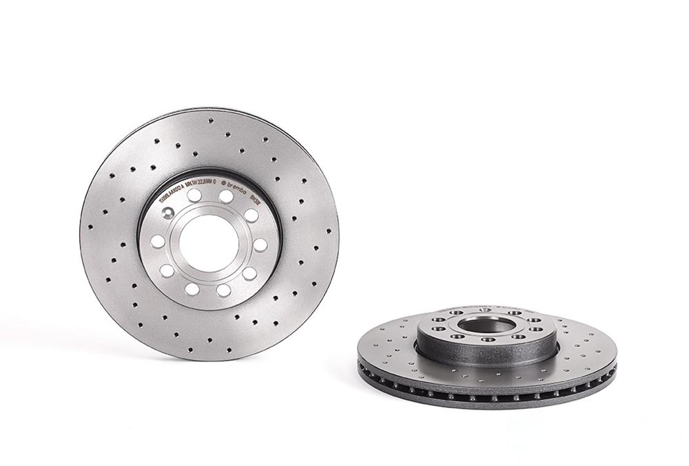 BREMBO Brake disc perforated/vented 09.9145.1X Brake rotor,Brake discs VW,AUDI,SKODA,Golf V Schrägheck (1K1),Golf VII Schrägheck (5G1, BQ1, BE1, BE2)