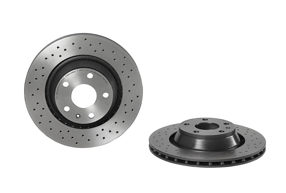 BREMBO Brake disc perforated/vented 09.9768.1X Brake rotor,Brake discs AUDI,TT Coupe (8J3),TT Roadster (8J9)