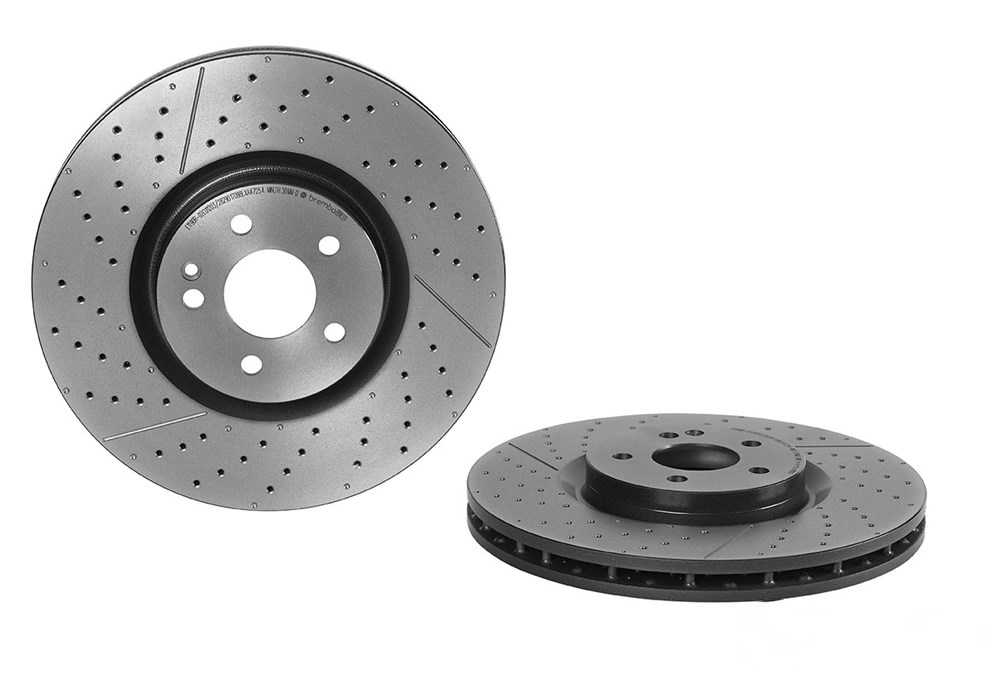 BREMBO Brake disc slotted/perforated 09.B913.11 Brake rotor,Brake discs MERCEDES-BENZ,A-Klasse (W176),GLA (X156),CLA Coupe (C117)