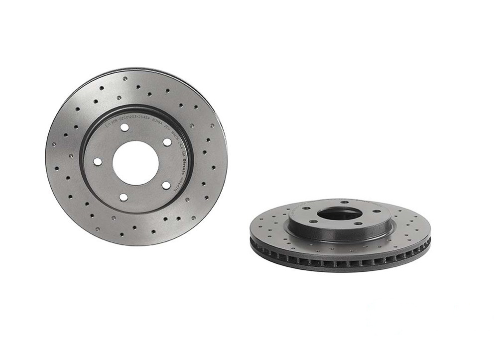 BREMBO Brake disc XTRA LINE - Xtra perforated/vented 09.B647.1X Brake rotor,Brake discs MITSUBISHI,Lancer VIII Limousine (CY_A, CZ_A)