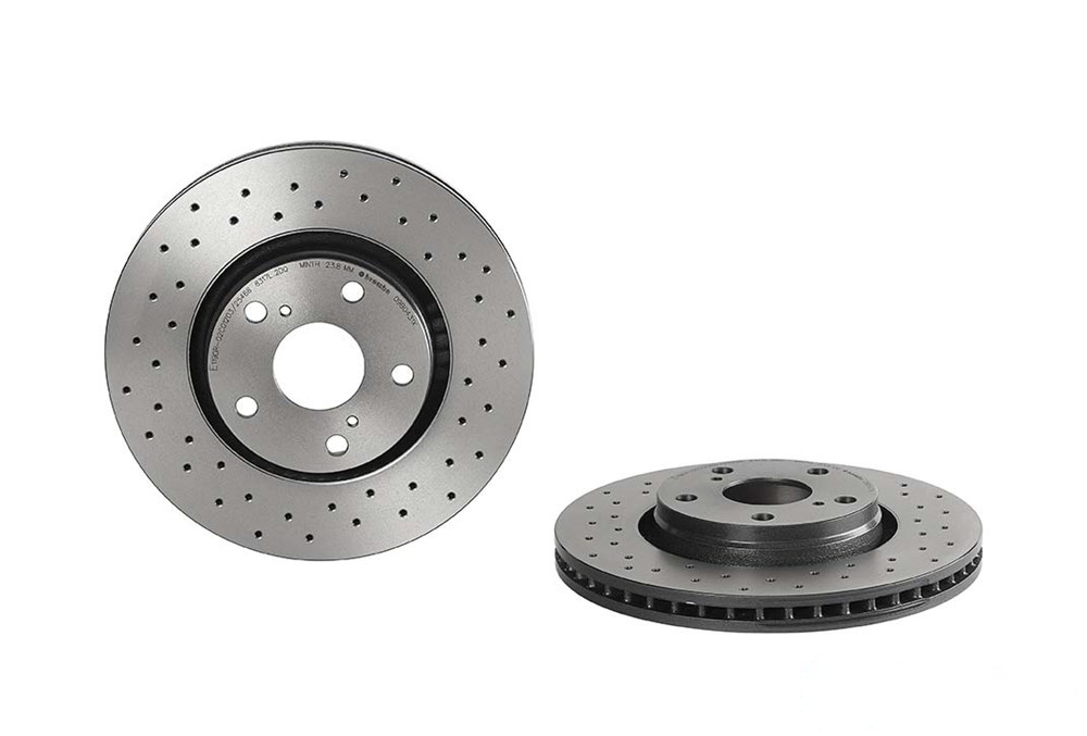 BREMBO Brake disc perforated/vented 09.B043.1X Brake rotor,Brake discs TOYOTA,AVENSIS Station Wagon (ZRT27, ADT27),Verso (_R2_),AURIS (NZE18_, ZRE18_)
