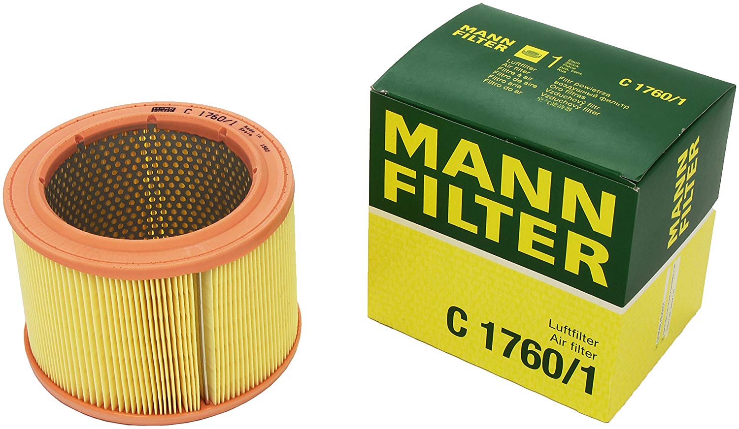 MANN-FILTER Air filter Filter Insert C 1760/1 Engine air filter,Engine filter PEUGEOT,CITROËN,306 Schrägheck (7A, 7C, N3, N5),PARTNER Combispace (5F)