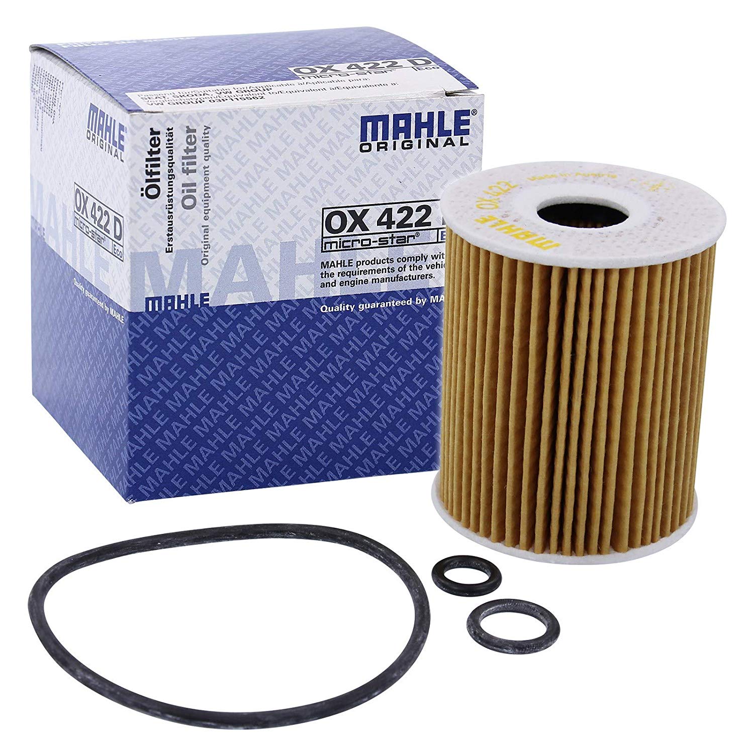 MAHLE ORIGINAL Oil filter VW,SKODA,SEAT OX 422D 03P115562,03P115562,70529480 Engine oil filter OX422DECO,03P115562,03P115562,03P115562,03P115562