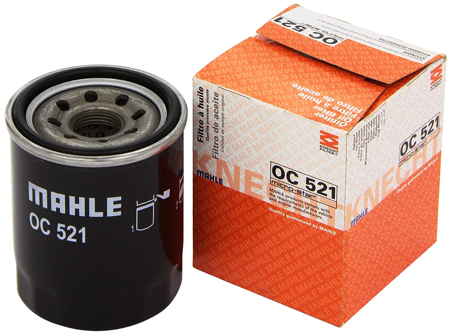 MAHLE ORIGINAL Oil filter FIAT,HYUNDAI,KIA OC 521 0B63114302,0FE3R14302,0JE1514302 Engine oil filter 0K90014300A,2630002750,2630002751,2630002752