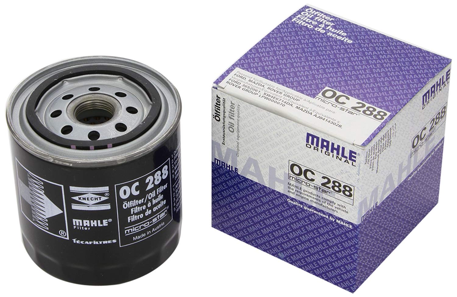 MAHLE ORIGINAL Oil filter Spin-on Filter OC 288 Engine oil filter FORD,MAZDA,JEEP,MONDEO III Kombi (BWY),MONDEO III (B5Y),MONDEO III Stufenheck (B4Y)