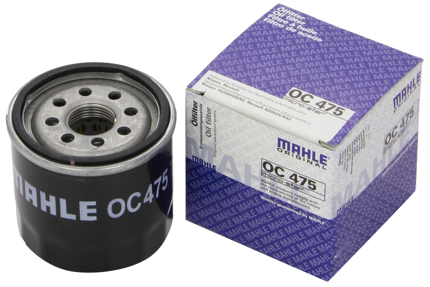 MAHLE ORIGINAL Oil filter Spin-on Filter OC 475 Engine oil filter RENAULT,KIA,MAZDA,Clio III Schrägheck (BR0/1, CR0/1),CLIO II (BB0/1/2_, CB0/1/2_)
