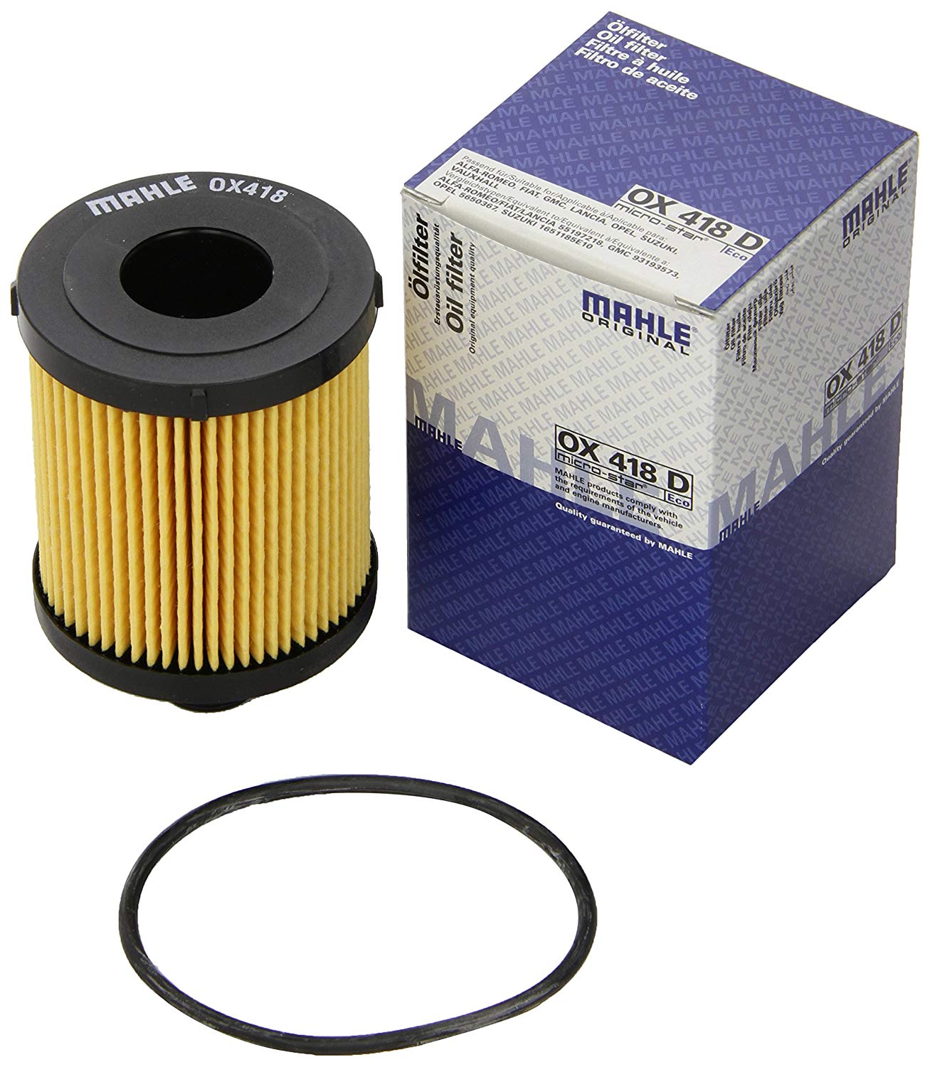 MAHLE ORIGINAL Oil filter OPEL,FORD,FIAT OX 418D 55197218,55238304,6001073247 Engine oil filter 71773178,73504027,0000055238304,0000071772815,55197218