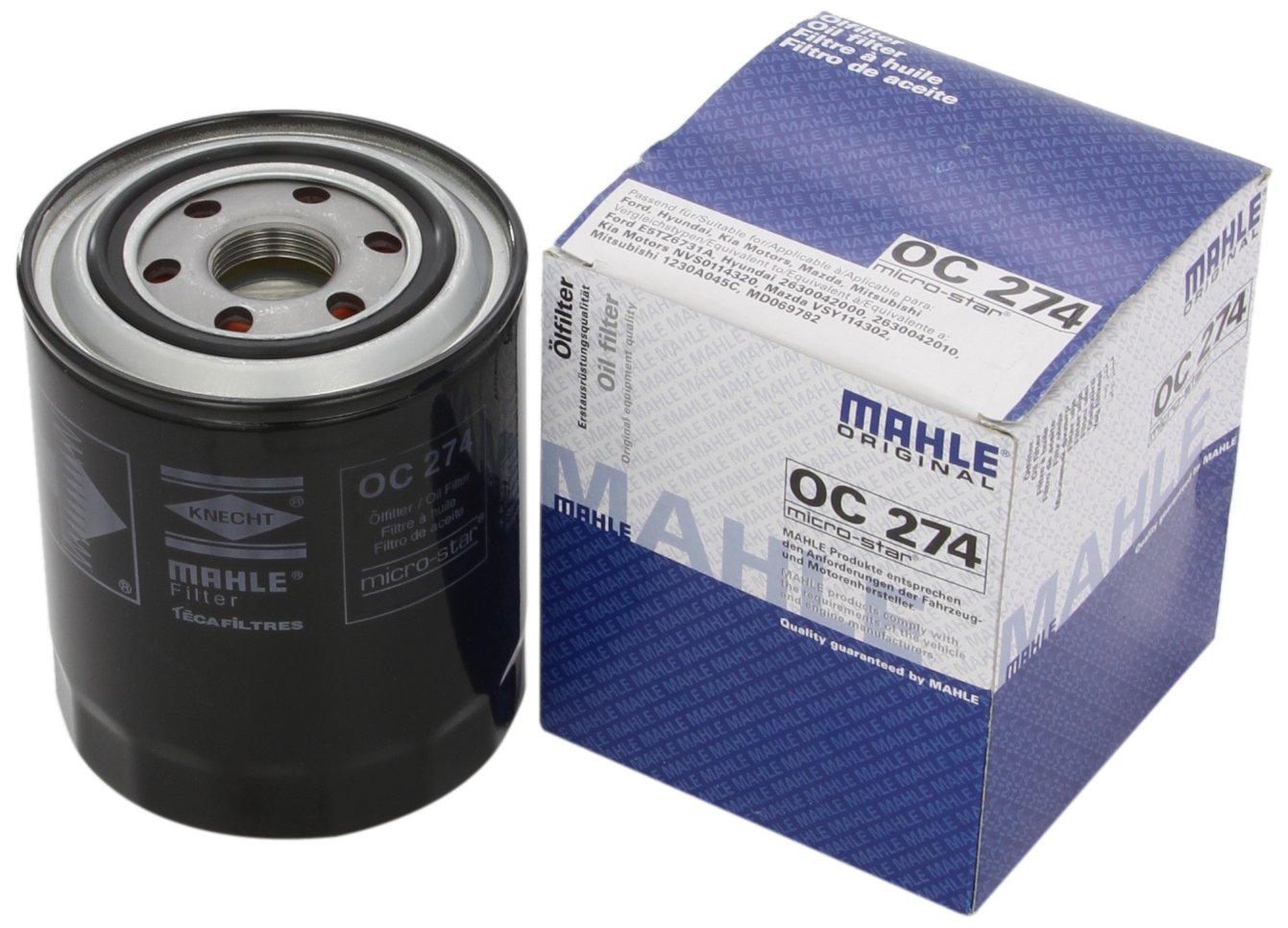 MAHLE ORIGINAL Oil filter VW,FIAT,SEAT OC 274 E57A6A650BA,E5TZ6731A,156071480 Engine oil filter 2630042000,2630042010,2630042020,263104A010,NVS0114320