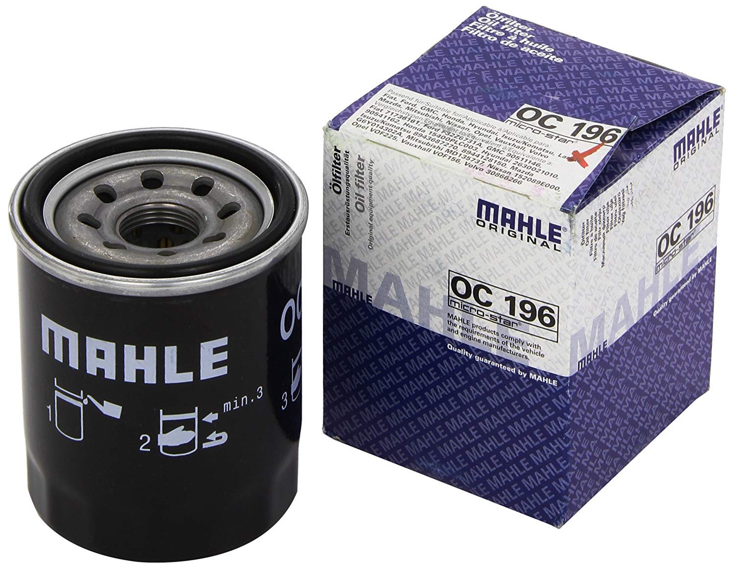 MAHLE ORIGINAL Oil filter OPEL,FORD,FIAT OC 196 B111012010,SMD360935,94632619 Engine oil filter 1109AC,1109AE,1109CG,0006000605218,0006000611028,FL822