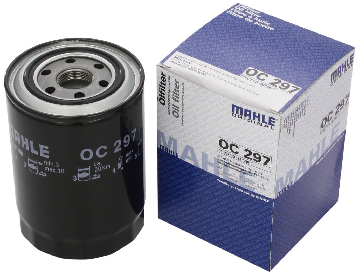 MAHLE ORIGINAL Oil filter HYUNDAI,MITSUBISHI,FUSO (MITSUBISHI) OC 297 1269907,ME013307,ME013343 Engine oil filter ME088532,ME202472,ME215002,2451U3431