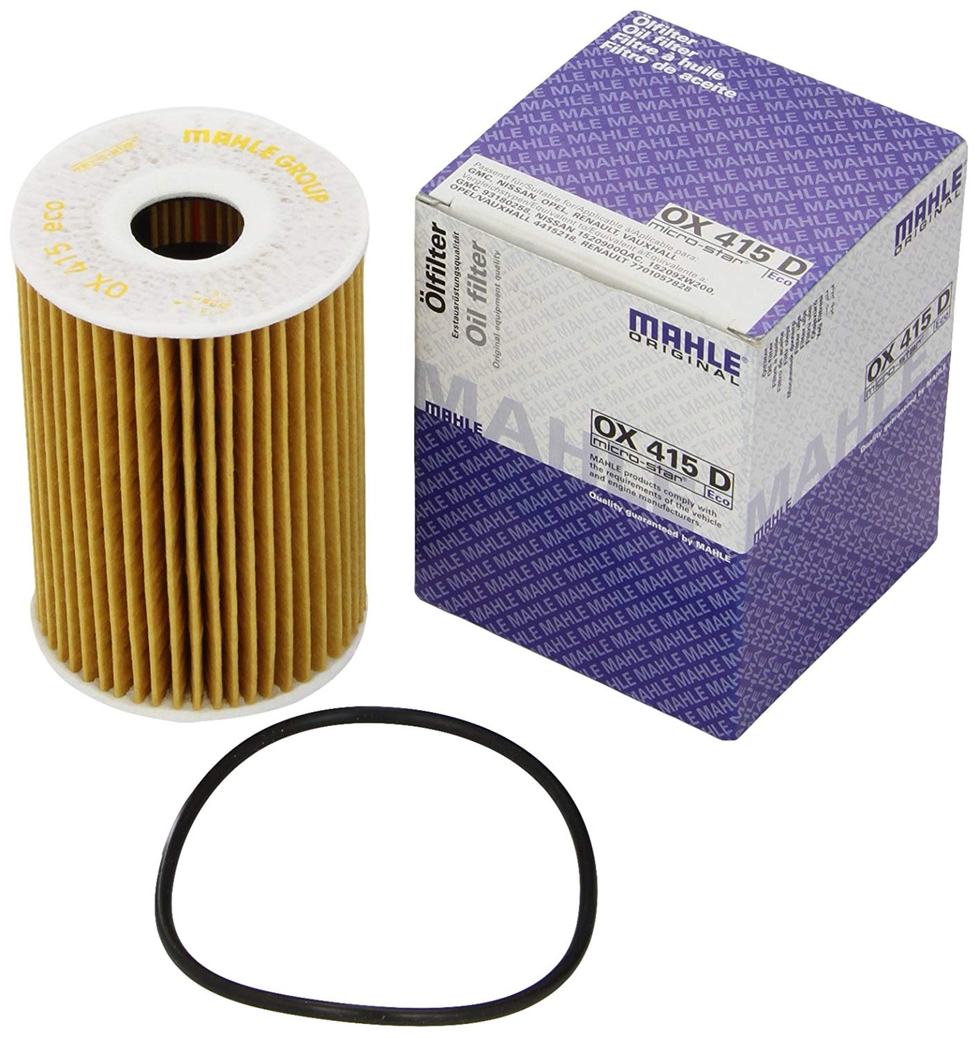 MAHLE ORIGINAL Oil filter OPEL,RENAULT,NISSAN OX 415D 93180258,93180258,70355550 Engine oil filter OX415DECO,152082W200,1520900QAC,15209041VA,4415218