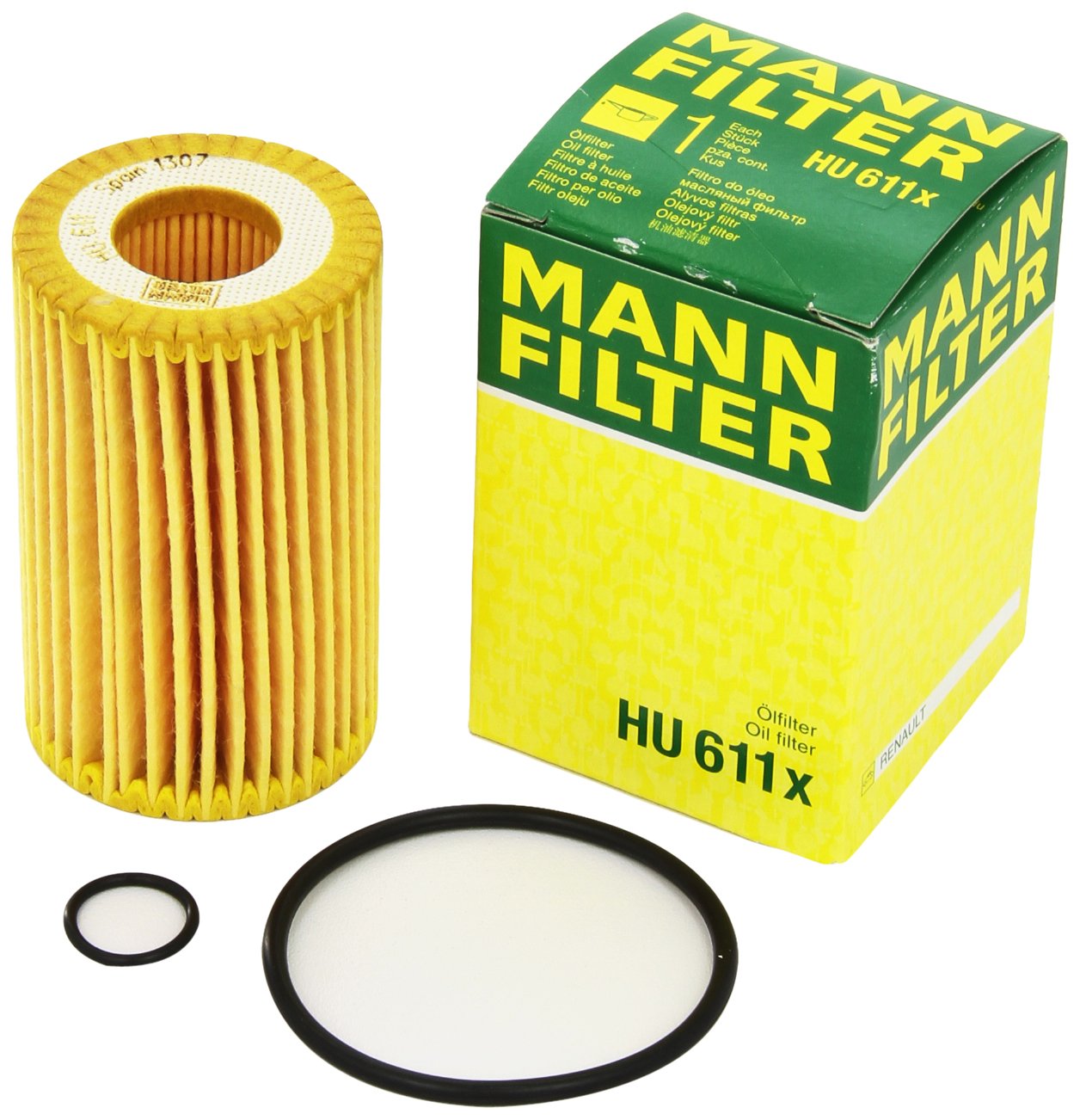MANN-FILTER Oil filter RENAULT HU 611 x 0225241226,0225241227,7700126705 Engine oil filter 7700206705,7701206705,8200025862,8200042833