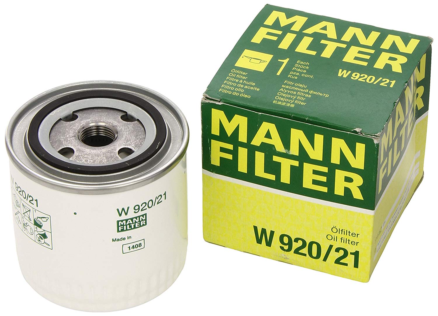 MANN-FILTER Oil filter OPEL,RENAULT,SKODA W 920/21 HB03028811,A46158,A58758 Engine oil filter D62845,K200037,9Y4487,05281090,2650396,5281040,X3549957