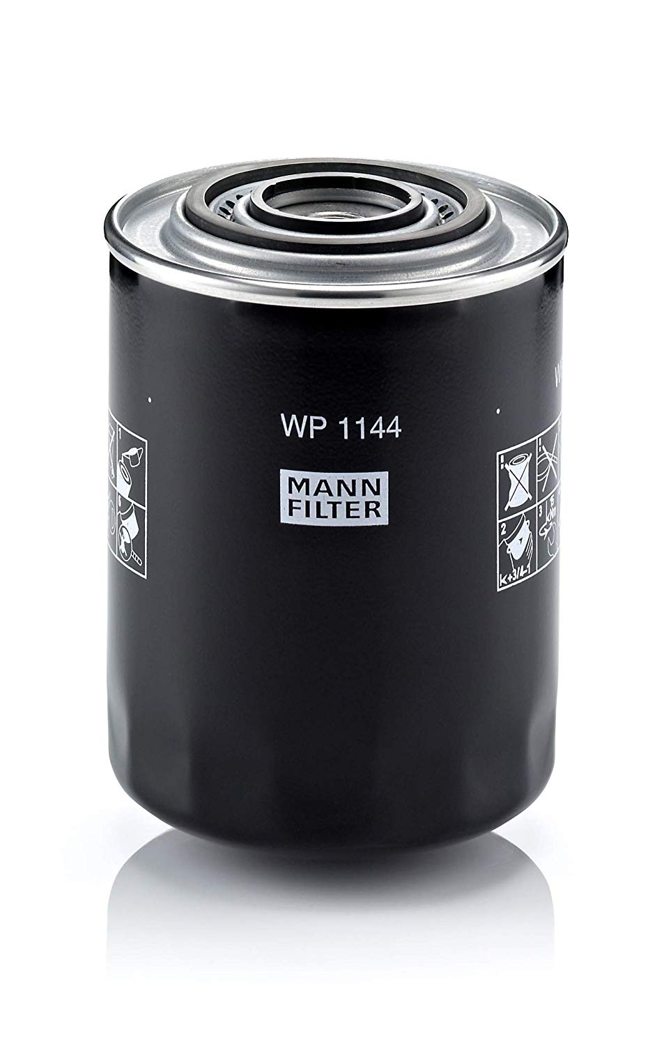 MANN-FILTER Oil filter OPEL,RENAULT,FIAT WP 1144 1109AQ,1109J3,1109Q1 Engine oil filter 1109Y8,1930213,4787410,71713782,71718765,71739634,71753740