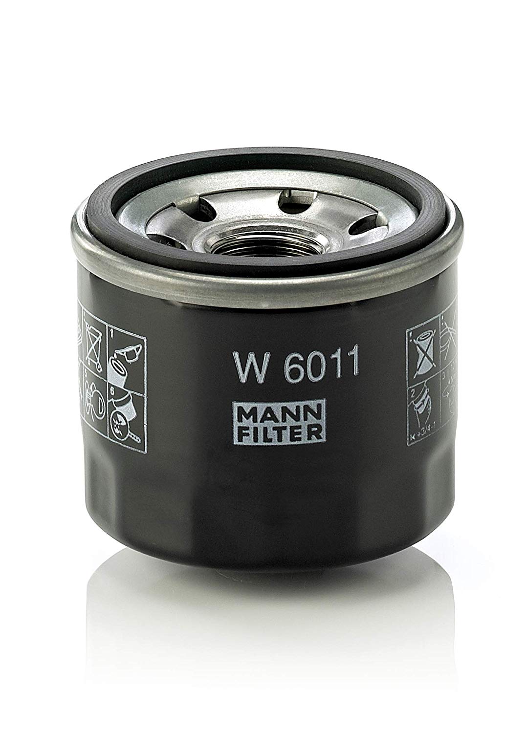 MANN-FILTER Oil filter Spin-on Filter W 6011 Engine oil filter MITSUBISHI,SMART,i Schrägheck,FORTWO Coupe (451),FORTWO Cabrio (451)