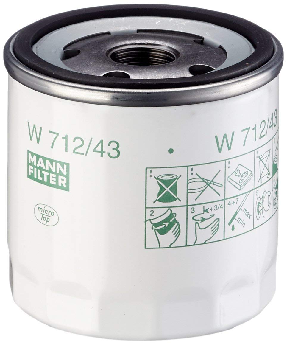 MANN-FILTER Oil filter Spin-on Filter W 712/43 Engine oil filter FORD,SKODA,MAZDA,Fiesta Mk4 Schrägheck (JAS, JBS),ESCORT IV Cabriolet (ALF),KA (RB_)